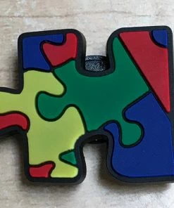 Autism Awareness Puzzle Piece Rubber Shoe Charms