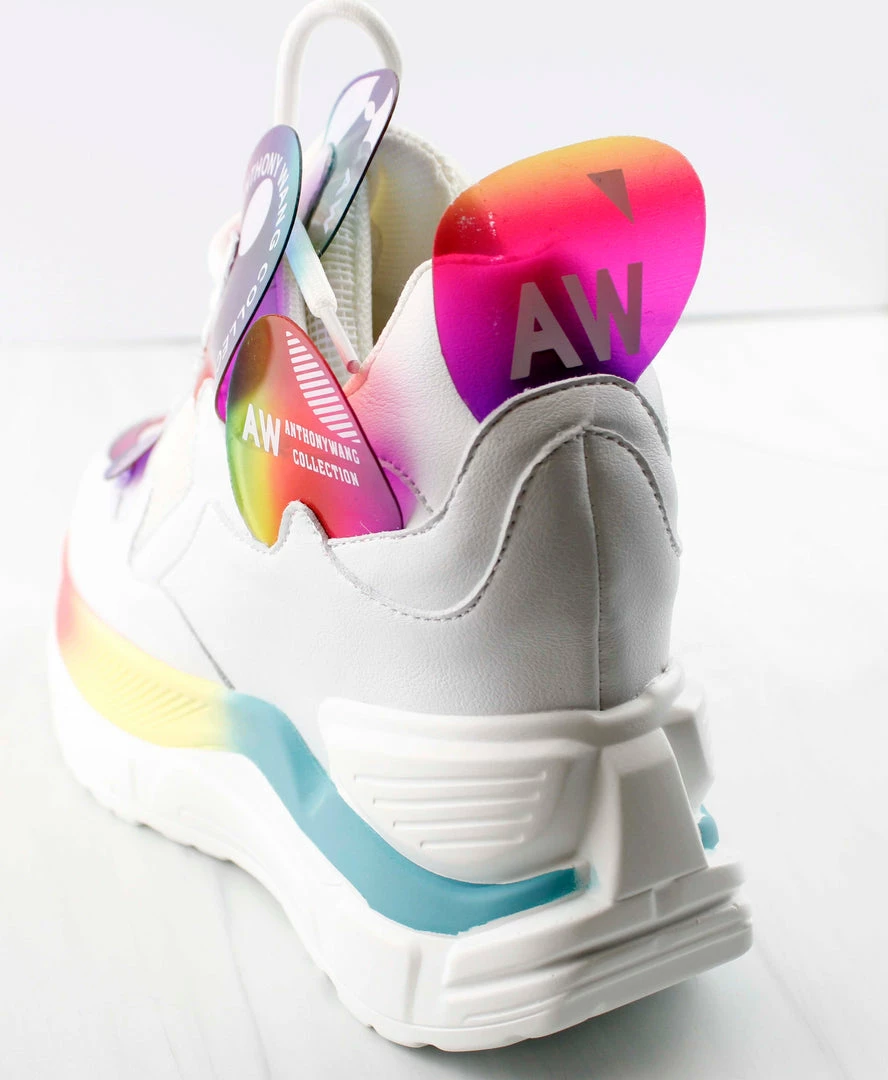 Anthony Wang Raisins 02 Womens Multi Tone Decretive High Top Sneakers 3 Anthony Wang Raisins 02 Womens Multi Tone Decretive High Top Sneakers