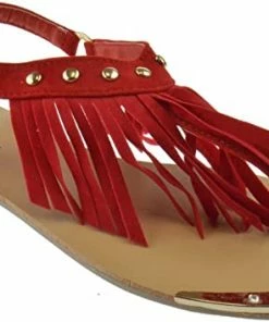 Forever Tyler 27 Fringe Women's Gladiator Flat Sandals