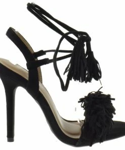 Forever Rubina 57 Women's Fringe Open Toe High Heel Sandals