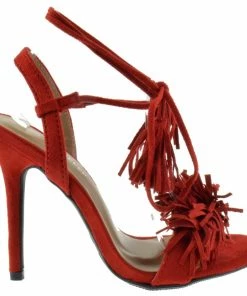 Forever Rubina 57 Women's Fringe Open Toe High Heel Sandals