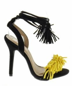 Forever Rubina 57 Women's Fringe Open Toe High Heel Sandals