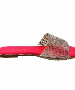 DD Lucita Sarah 01 Women's Rhinestone Flat Slides