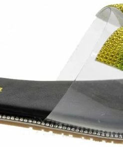 DD Lucita Sarah 05 Women's Embellished Rhinestone Bow Flat Sandals