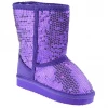 Ositos FEBE Baby Girls Sequin Mid Calf Shearling Boots