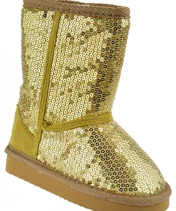 Ositos FEBE Baby Girls Sequin Mid Calf Shearling Boots