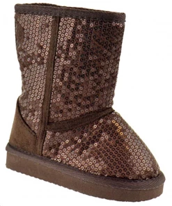 Ositos FEBE Baby Girls Sequin Mid Calf Shearling Boots