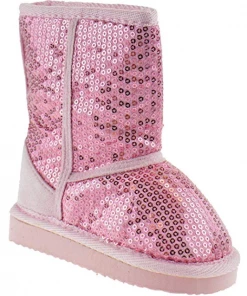 Ositos FEBE Baby Girls Sequin Mid Calf Shearling Boots