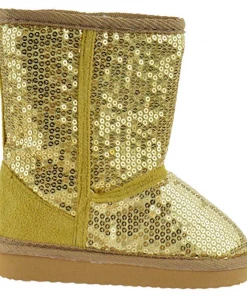 Ositos FEBE Baby Girls Sequin Mid Calf Shearling Boots