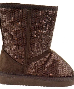 Ositos FEBE Baby Girls Sequin Mid Calf Shearling Boots