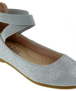 Link Larissa 52K Little Girls Elastic Glitter Ballet Flats Girl's