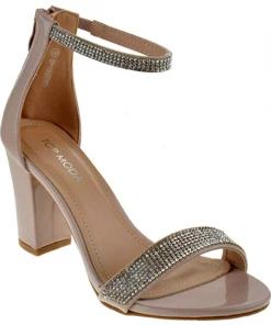 Top Moda Gallery 45 Womens Strappy Rhinestone Dress Heels Women's