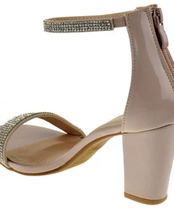 Top Moda Gallery 45 Womens Strappy Rhinestone Dress Heels Women's