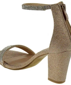 Top Moda Gallery 45 Womens Strappy Rhinestone Dress Heels Women's