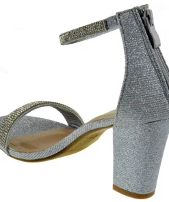 Top Moda Gallery 45 Womens Strappy Rhinestone Dress Heels Women's