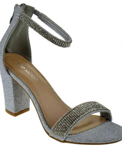Top Moda Gallery 45 Womens Strappy Rhinestone Dress Heels Women's