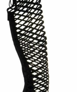 Breckelle's Selena 42 Thigh High Caged Dress Sandals