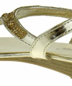 Anna LIQUIDATIONS! Serena 15k Little Girls Rhinestone Flat Sandals