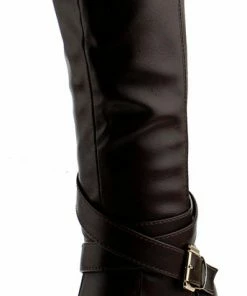 Top Moda Storm 1 Womens Knee High Double Buckle Accent Almond Toe Block Heel Riding Boots 9 Top Moda Storm 1 Womens Knee High Double Buckle Accent Almond Toe Block Heel Riding Boots
