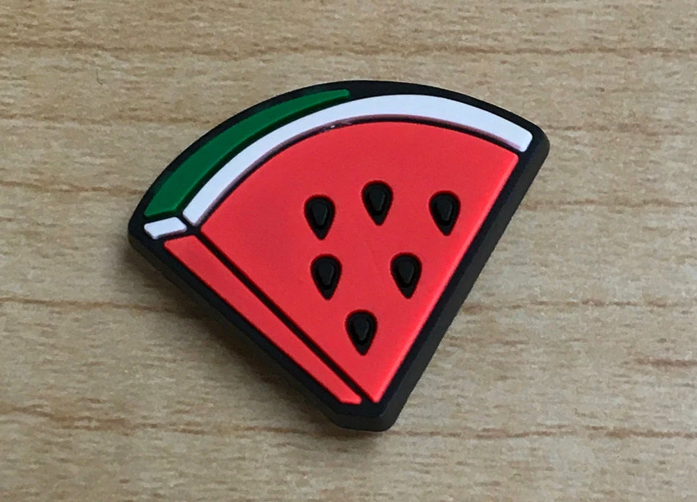 Watermelon Slice Rubber Shoe Charms 1 Watermelon Slice Rubber Shoe Charms