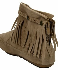 Shoe Dezigns Women's Western 19 Womens Fringe Moccasin Ankle Boots