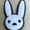 White Bad Bunny Rubber Shoe Charms