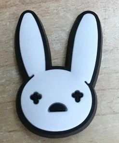 White Bad Bunny Rubber Shoe Charms